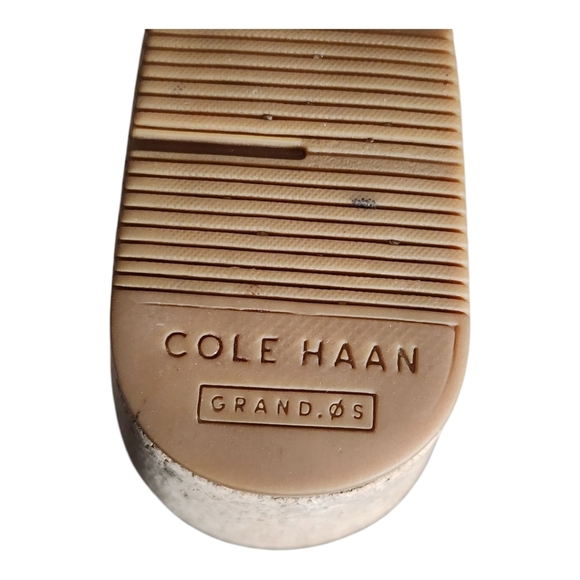 Cole Haan Grand.OS Black Leather Cork Wedge Sandals Slide 7B Comfort - Picture 10 of 14